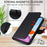 For Samsung Galaxy Z Fold4 5G Wallet Phone Case Diamond Texture Stand PU Leather Protective Folio Flip Cover - Black - 7