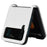 For Samsung Galaxy Z Flip4 5G Shockproof Phone Case Diamond Texture PU Leather + TPU Cover with Stand - White - 2