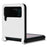 For Samsung Galaxy Z Flip4 5G Shockproof Phone Case Diamond Texture PU Leather + TPU Cover with Stand - White - 3