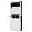 For Samsung Galaxy Z Flip4 5G Shockproof Phone Case Diamond Texture PU Leather + TPU Cover with Stand - White - 4