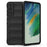 For Samsung Galaxy S21 FE 5G Rugged Design Phone Case Precise Cutout Scratch-resistant TPU Back Cover - Black - 1