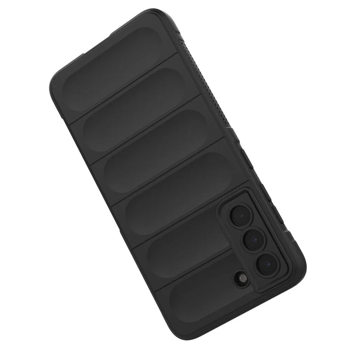 For Samsung Galaxy S21 FE 5G Rugged Design Phone Case Precise Cutout Scratch-resistant TPU Back Cover - Black - 4