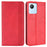 For Realme C30 4G Anti-fingerprint Retro PU Leather Wallet Case Stand Function Flip Auto Closing Magnetic Cover - Red - 1