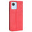 For Realme C30 4G Anti-fingerprint Retro PU Leather Wallet Case Stand Function Flip Auto Closing Magnetic Cover - Red - 7