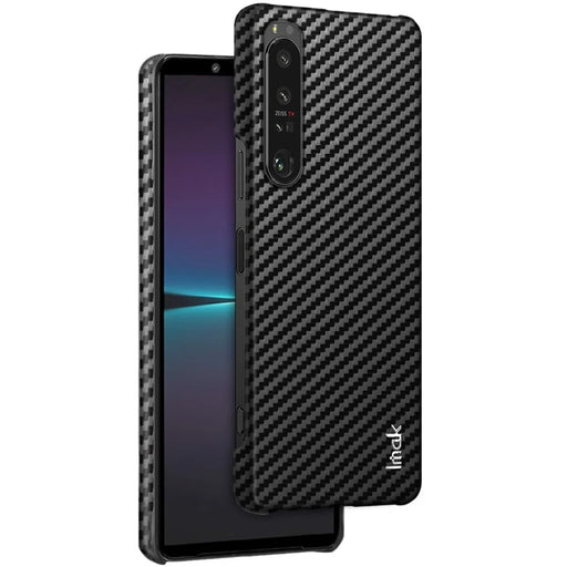 IMAK Ruiyi Series for Sony Xperia 1 IV 5G Carbon Fiber Texture Anti-fingerprint PC Hard Case Back Cover - 1