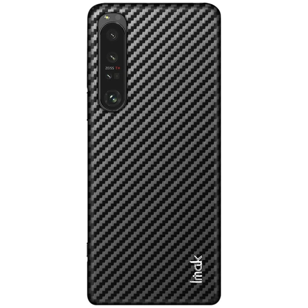 IMAK Ruiyi Series for Sony Xperia 1 IV 5G Carbon Fiber Texture Anti-fingerprint PC Hard Case Back Cover - 2