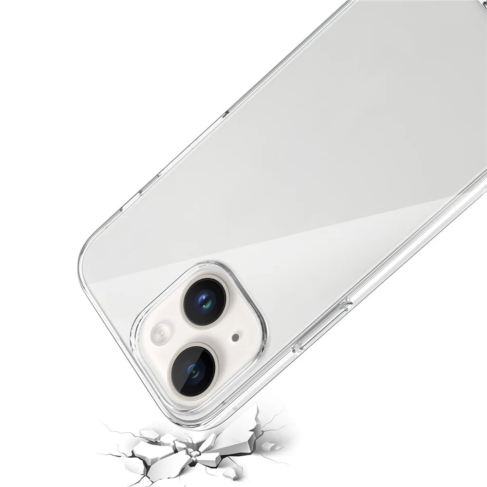 Anti-fingerprint Phone Case for iPhone 14 Plus 6.7 inch, Crystal Clear Soft TPU Drop-proof Protective Cover - 4