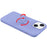 For iPhone 14 Plus 6.7 inch Easy Grip Ring Kickstand Liquid Silicone Phone Case Protective Back Cover with Wrist Strap - Black - 3