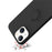 For iPhone 14 Plus 6.7 inch Easy Grip Ring Kickstand Liquid Silicone Phone Case Protective Back Cover with Wrist Strap - Black - 6