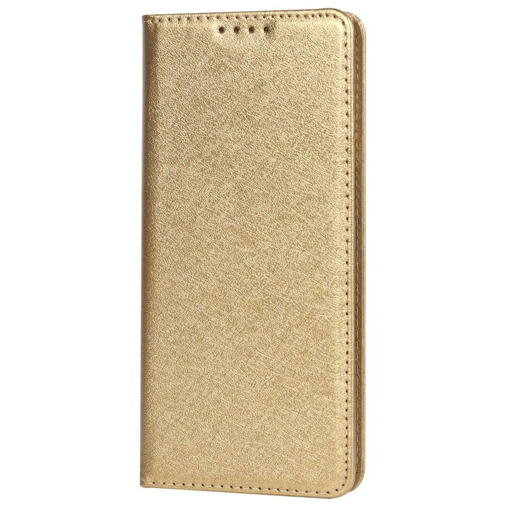 For Samsung Galaxy A53 5G Anti-scratch Flip Wallet Case Stand Shockproof PU Leather Silk Texture Mobile Phone Cover with Strap Card Holder - Gold - 7
