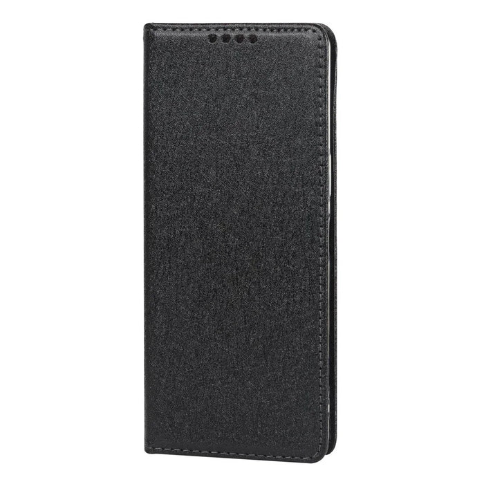 For Sony Xperia 1 IV 5G Shockproof PU Leather Silk Texture Phone Case Full Protection Flip Wallet Stand with Strap - Black - 7