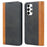 For Samsung Galaxy A52s 5G / A52 4G / 5G Shockproof Flip Cover Bi-color Splicing Magnetic Auto-absorbed PU Leather Phone Case with Wallet Stand - Black / Yellow - 1