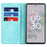 Bi-color Splicing Phone Case for Google Pixel 6a, Magnetic Auto-absorbed PU Leather Wallet Stand Flip Cover - Light Blue / Dark Blue - 2