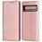 Textured PU Leather Case for Google Pixel 7 5G, Stand Wallet Design Auto Closing Magnetic Phone Cover - Rose Gold - 1