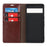 For Google Pixel 7 Pro Genuine Leather Flip Cover Crazy Horse Texture Wallet Stand Magnetic Absorption Anti-scratch Phone Cover - Dark Brown - 2