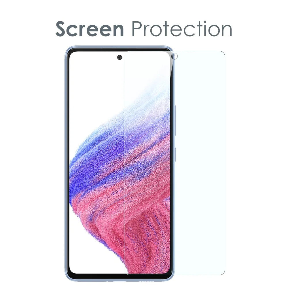NORTHJO For Samsung Galaxy A53 5G Super Clear TPU Phone Case with Tempered Glass Screen Protector - 3