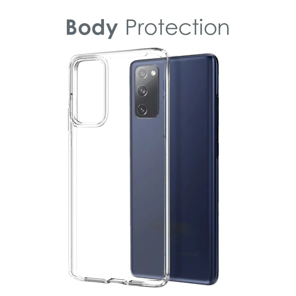 NORTHJO For Samsung Galaxy S20 FE 4G / 5G / 2022 / S20 Lite TPU Clear Phone Case with 9H Hardness Tempered Glass Screen Protector - 2