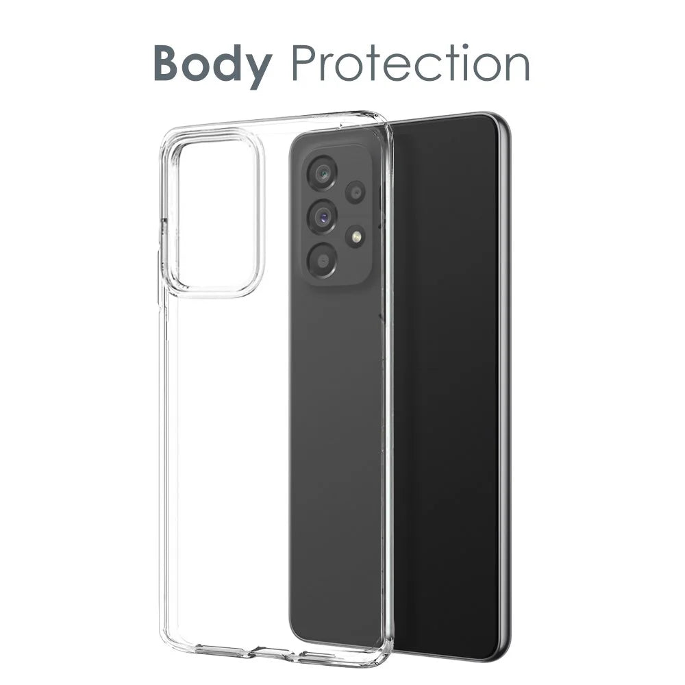 NORTHJO For Samsung Galaxy A73 5G Soft TPU Cover Protective Phone Case with Tempered Glass Screen Protector - 2