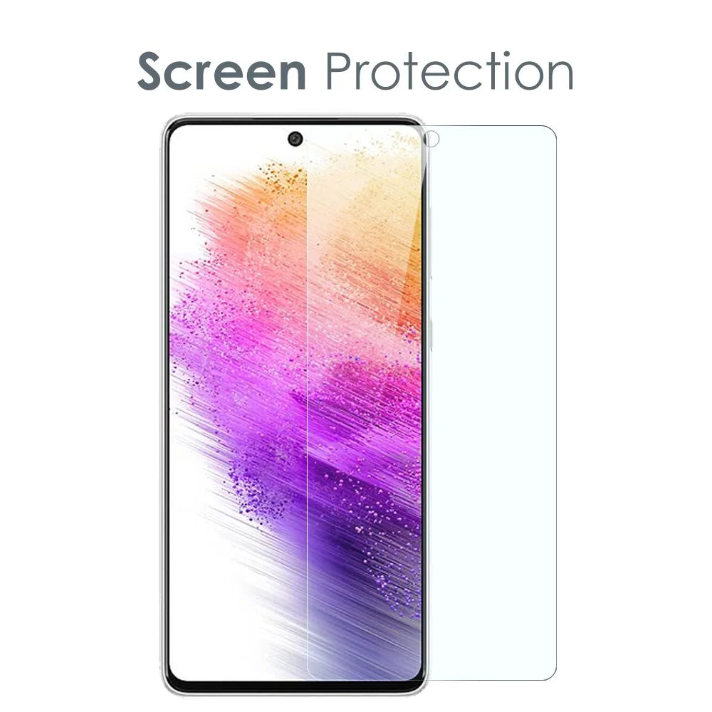 NORTHJO For Samsung Galaxy A73 5G Soft TPU Cover Protective Phone Case with Tempered Glass Screen Protector - 3