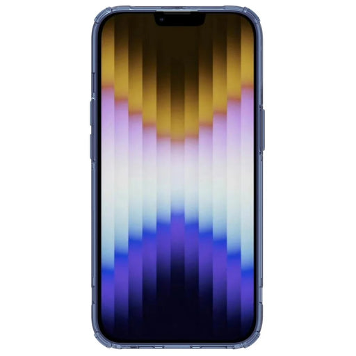 NILLKIN Nature Pro Series Clear Case for iPhone 14 / iPhone 13, Anti-drop Phone Cover Hard Crystal PC Back Soft TPU Border Well Protection Cell Phone Shell - Blue - 2