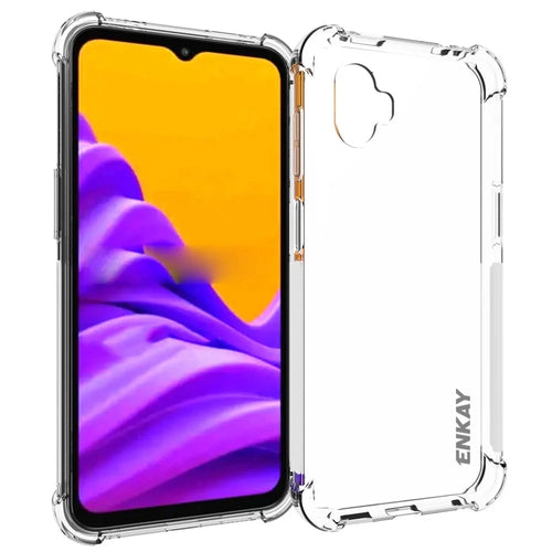 ENKAY HAT PRINCE For Samsung Galaxy Xcover6 Pro 5G Shockproof Thickened Corners Clear TPU Phone Case with Anti-slip Strip Edge - 1