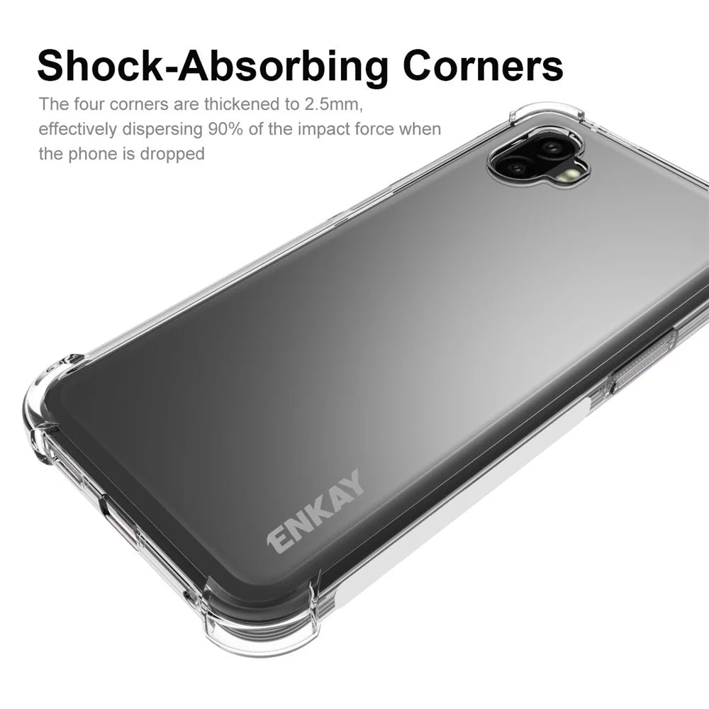 ENKAY HAT PRINCE For Samsung Galaxy Xcover6 Pro 5G Shockproof Thickened Corners Clear TPU Phone Case with Anti-slip Strip Edge - 2