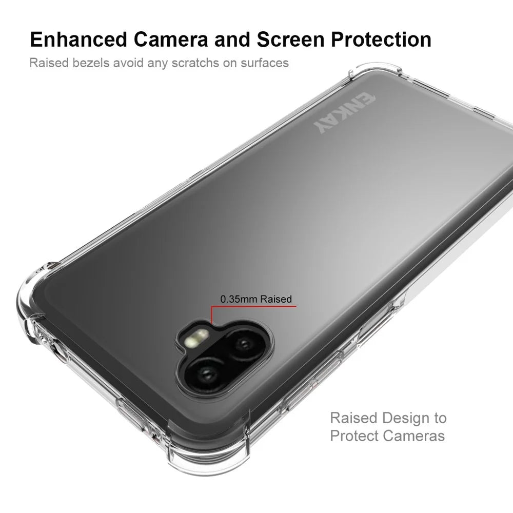 ENKAY HAT PRINCE For Samsung Galaxy Xcover6 Pro 5G Shockproof Thickened Corners Clear TPU Phone Case with Anti-slip Strip Edge - 3
