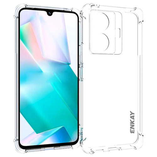 ENKAY HAT PRINCE For vivo S15e 5G Thickened Corners Phone Case Anti-slip Strip Edge Drop-proof Clear TPU Back Cover - 1