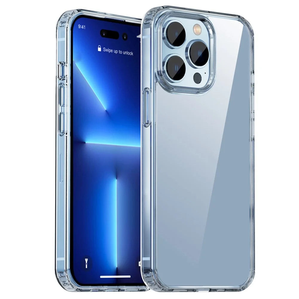 IPAKY for iPhone 14 Pro Max 6.7 inch Transparent Hard PC Phone Back Cover Fingerprint-free Mobile Phone Protective Case - 1