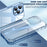 IPAKY Clear Phone Case For iPhone 14 Pro 6.1 inch Shockproof Back Cover Anti-wear Hard PC TPU Frame Protective Shell - 2