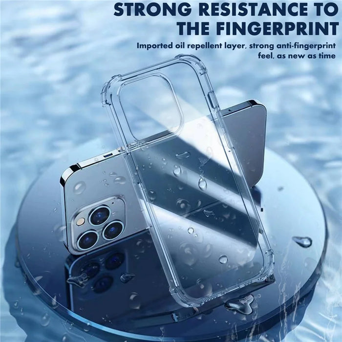 IPAKY Clear Phone Case For iPhone 14 Pro 6.1 inch Shockproof Back Cover Anti-wear Hard PC TPU Frame Protective Shell - 3