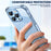 IPAKY Clear Phone Case For iPhone 14 Pro 6.1 inch Shockproof Back Cover Anti-wear Hard PC TPU Frame Protective Shell - 4