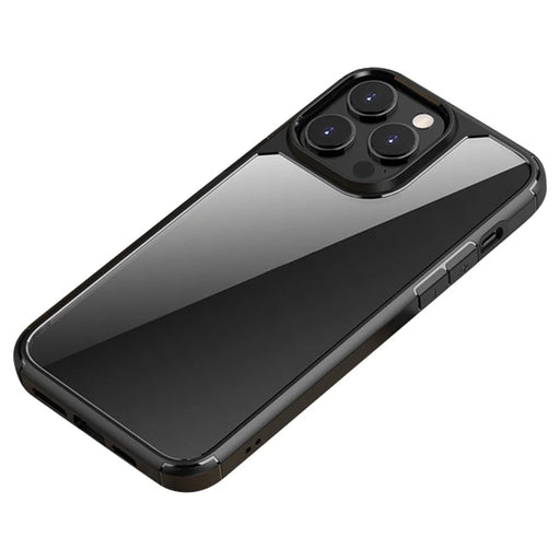 IPAKY For iPhone 14 Pro Max 6.7 inch Well Protetcion Anti-fall Phone Case Wear-resistant Acrylic + TPU Hybrid Phone Back Cover with Airbag Protection - Black - 1