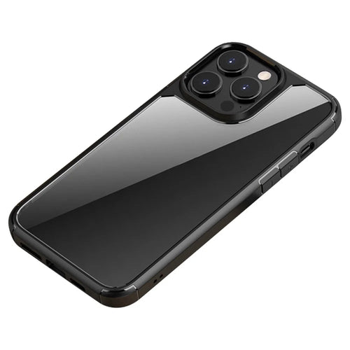 IPAKY Anti-scratch Phone Case for iPhone 14 Pro 6.1 inch, Drop-proof Solid Acrylic + TPU Back Cover with Airbag Protection Support Wireless Charging - Black - 1