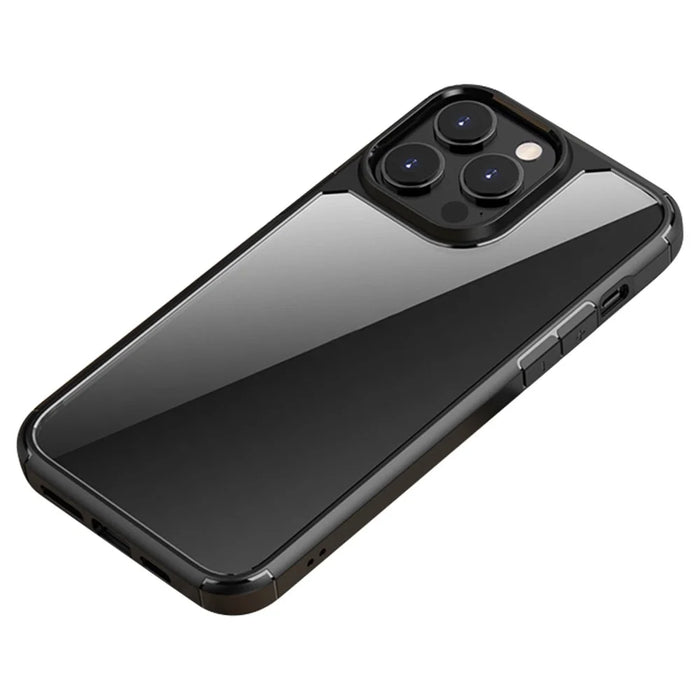 IPAKY Anti-scratch Phone Case for iPhone 14 Pro 6.1 inch, Drop-proof Solid Acrylic + TPU Back Cover with Airbag Protection Support Wireless Charging - Black - 1