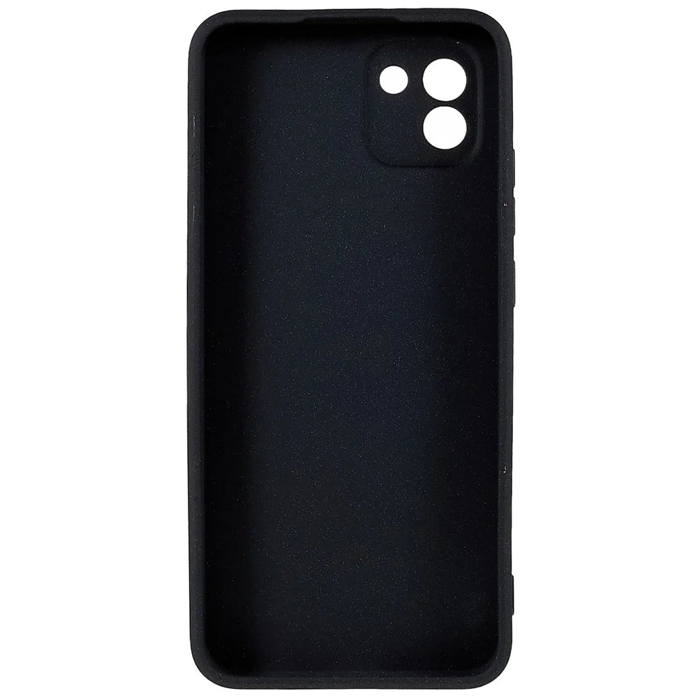 For Samsung Galaxy A03 (164.2mm) Drop-proof Soft TPU Phone Case Double-Sided Matte Mobile Phone Back Cover - Black - 4