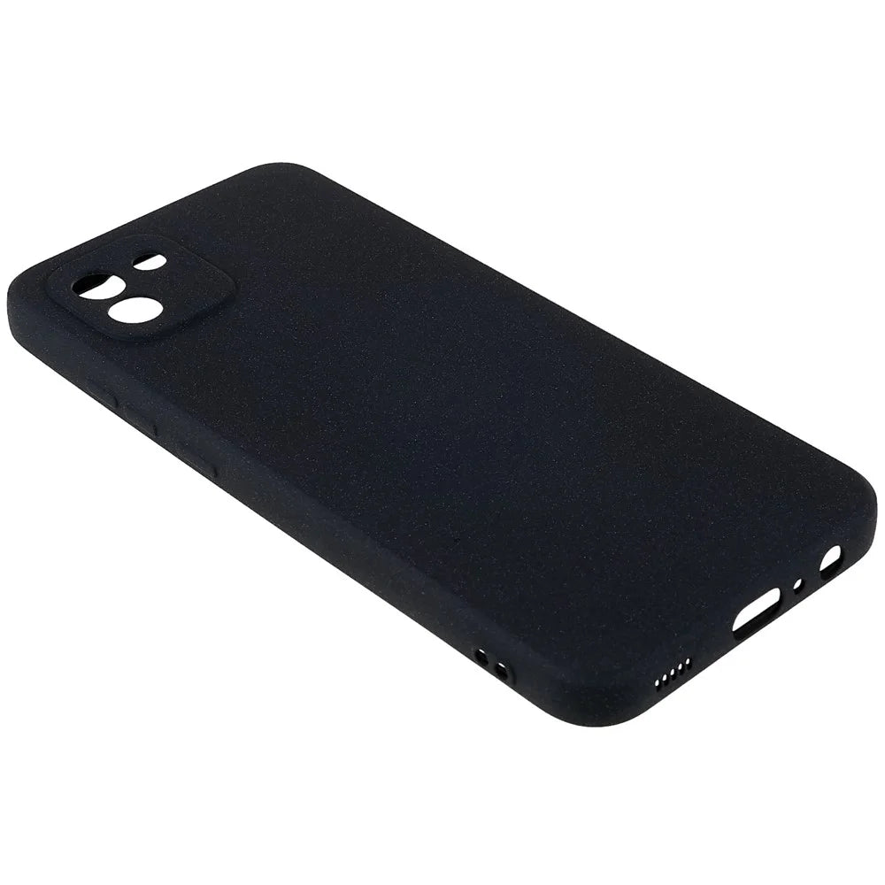 For Samsung Galaxy A03 (164.2mm) Drop-proof Soft TPU Phone Case Double-Sided Matte Mobile Phone Back Cover - Black - 5