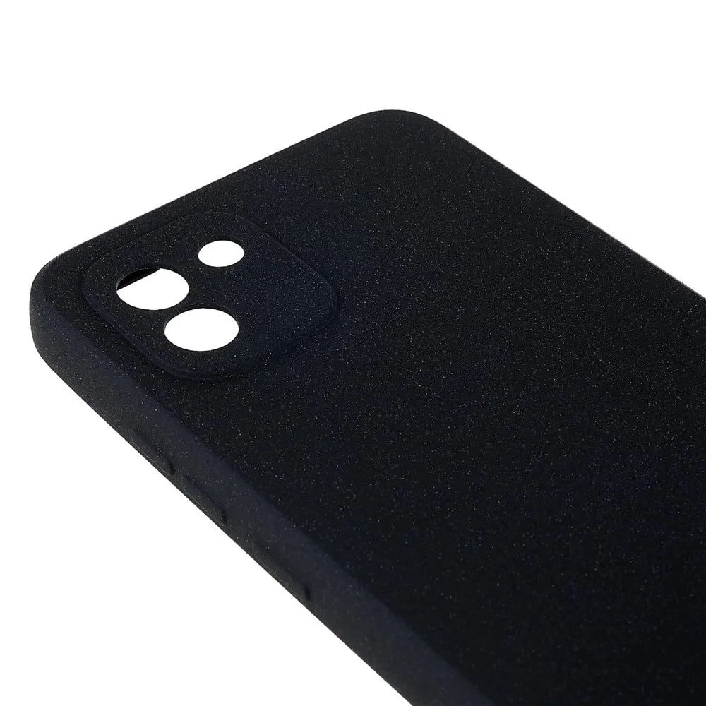 For Samsung Galaxy A03 (164.2mm) Drop-proof Soft TPU Phone Case Double-Sided Matte Mobile Phone Back Cover - Black - 7
