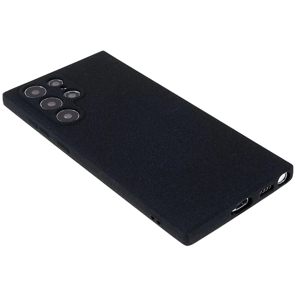 For Samsung Galaxy S22 Ultra 5G Anti-scratch Double-Sided Matte TPU Phone Case Drop-proof Back Cover Protective Shell - Black - 5