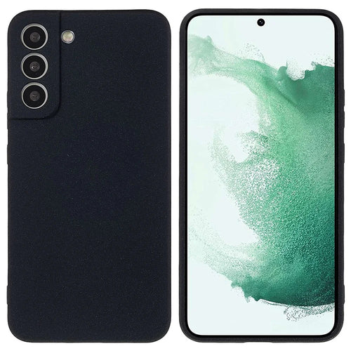 For Samsung Galaxy S22+ 5G Lightweight Anti-fall Soft TPU Phone Case Shockproof Double-Sided Matte Phone Shell - Black - 1