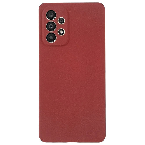 For Samsung Galaxy A73 5G Double-Sided Matte Soft TPU Phone Cover Anti-fingerprint Anti-scratch Back Case - Red - 1