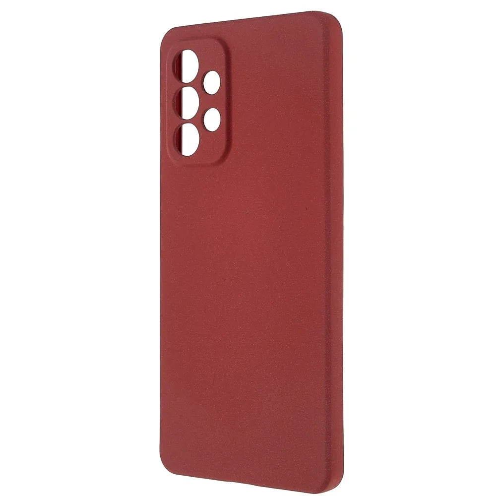 For Samsung Galaxy A73 5G Double-Sided Matte Soft TPU Phone Cover Anti-fingerprint Anti-scratch Back Case - Red - 3
