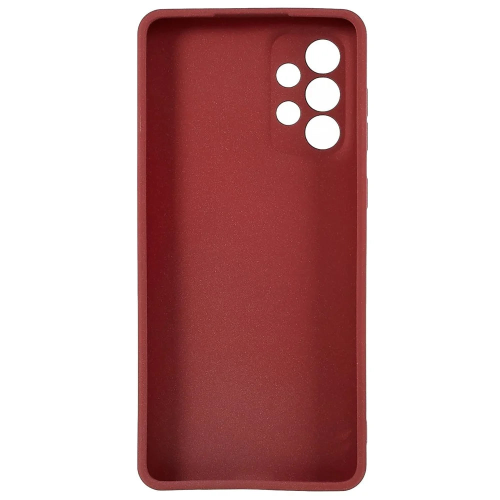 For Samsung Galaxy A73 5G Double-Sided Matte Soft TPU Phone Cover Anti-fingerprint Anti-scratch Back Case - Red - 4