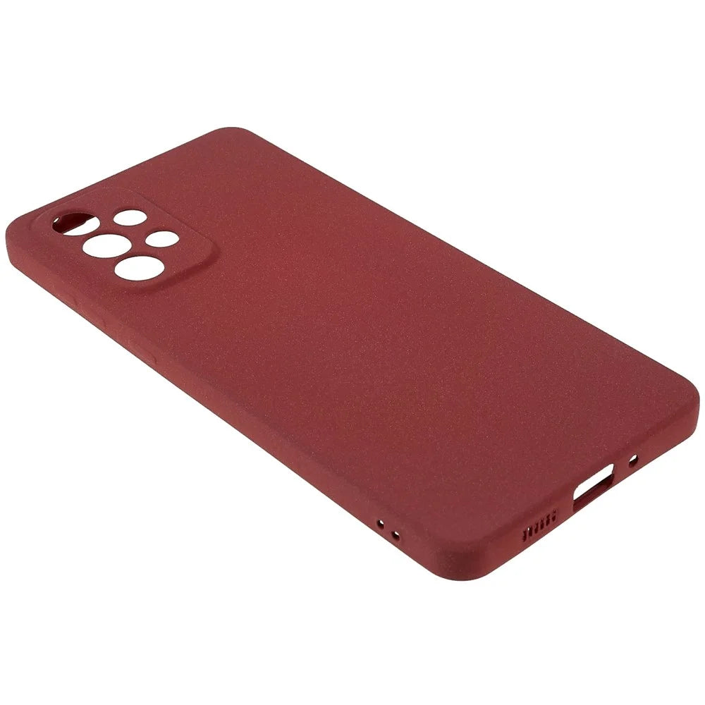 For Samsung Galaxy A73 5G Double-Sided Matte Soft TPU Phone Cover Anti-fingerprint Anti-scratch Back Case - Red - 5