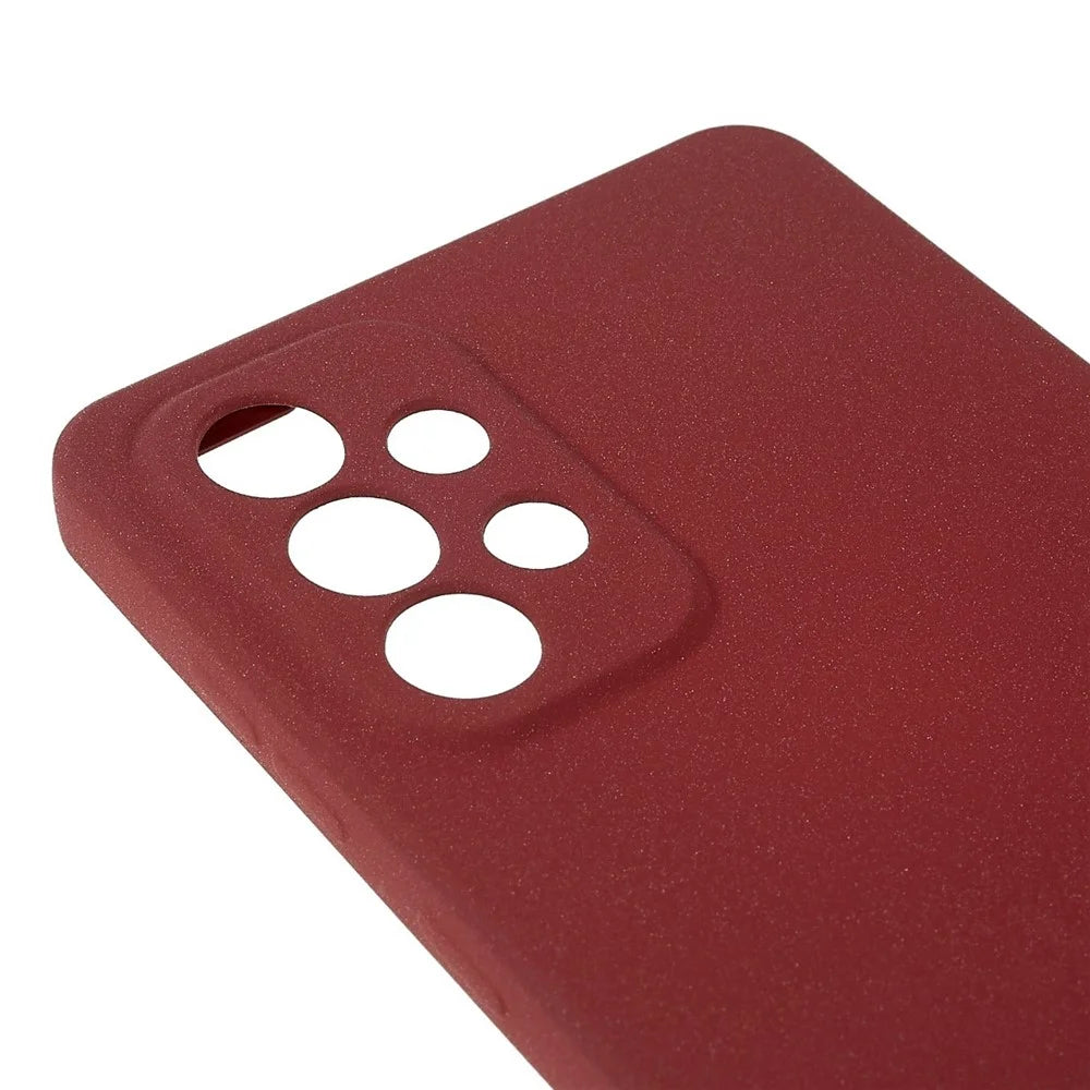 For Samsung Galaxy A73 5G Double-Sided Matte Soft TPU Phone Cover Anti-fingerprint Anti-scratch Back Case - Red - 7
