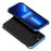 For iPhone 13 Pro 6.1 inch 3-Piece Design PC + Metal Edge Phone Protection Case Anti-scratch Anti-drop Cover - Black / Blue - 1
