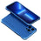 For iPhone 13 Pro Max 6.7 inch PC + Metal Edge 3-Piece Design Protective Case Drop-proof Phone Back Cover - Blue / Blue - 1