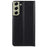 For Samsung Galaxy S21 FE 5G PU Leather Stand Case Auto Absorption Anti-drop Electroplating Phone Cover - Black - 4