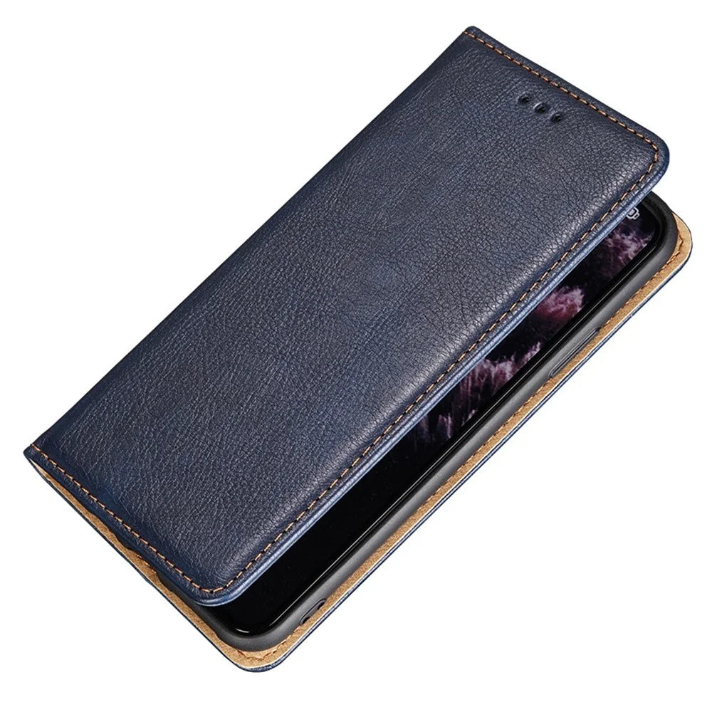 For Samsung Galaxy Xcover Pro 2 5G / Xcover6 Pro 5G PU Leather Stand Wallet Phone Case Auto Closure Magnetic Folio Flip Cover - Black - 4