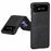 For Samsung Galaxy Z Flip4 5G Anti-Drop Phone Case Litchi Texture PU Leather Coated PC Protective Back Cover - Black - 1